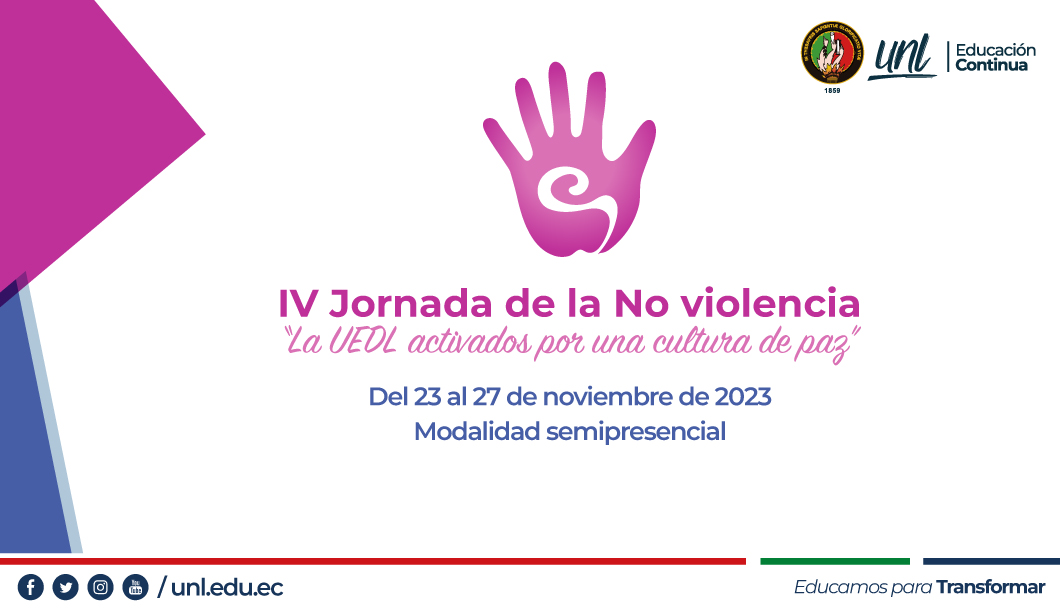 IV Jornada de la No violencia: “La UEDL activados por una cultura de paz"