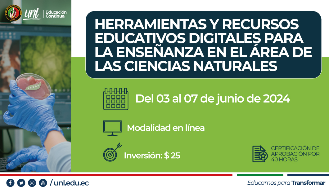 Herramientas y Recursos Educativos Digitales para la enseñanza en el área de las Ciencias Naturales