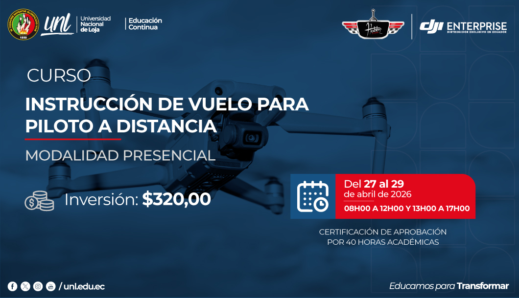 Instrucción de vuelo para piloto a distancia