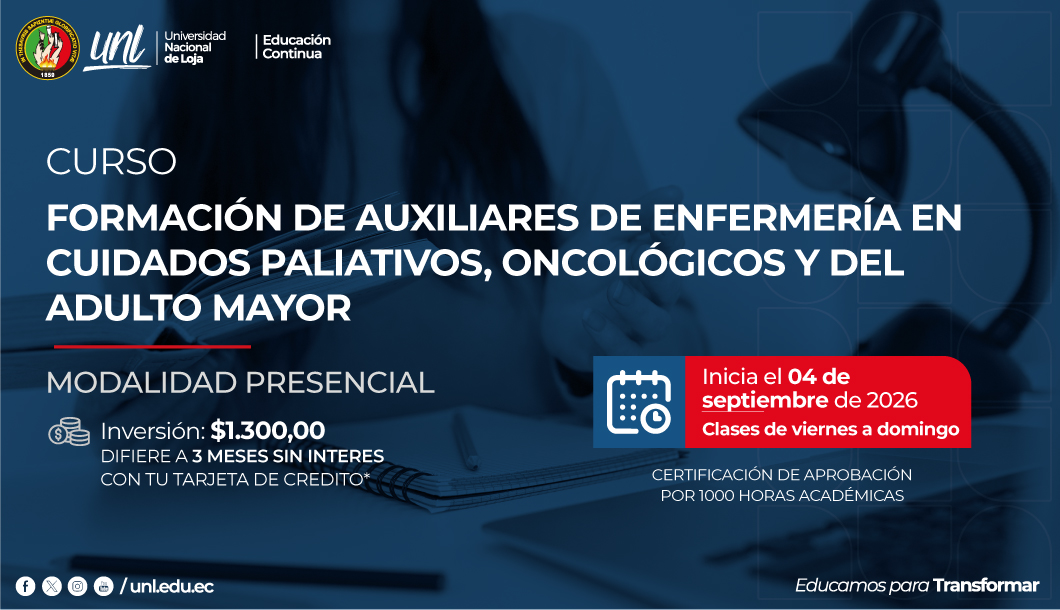 Formación de Auxiliares de Enfermería en Cuidados Paliativos, Oncológicos y del Adulto Mayor