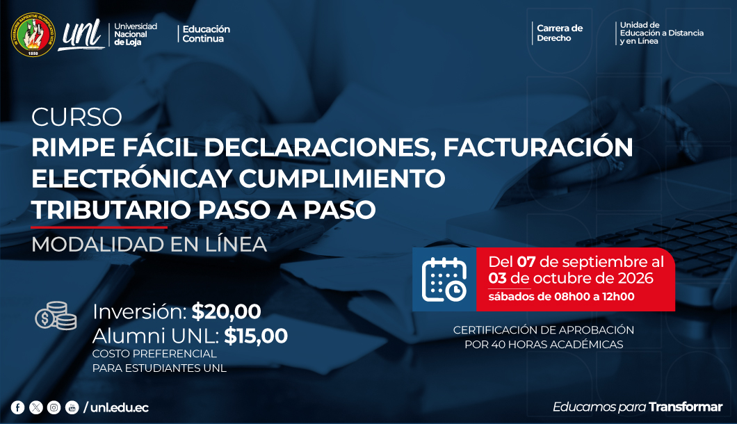 RIMPE Fácil Declaraciones, facturación electrónica y cumplimiento tributario paso a paso.
